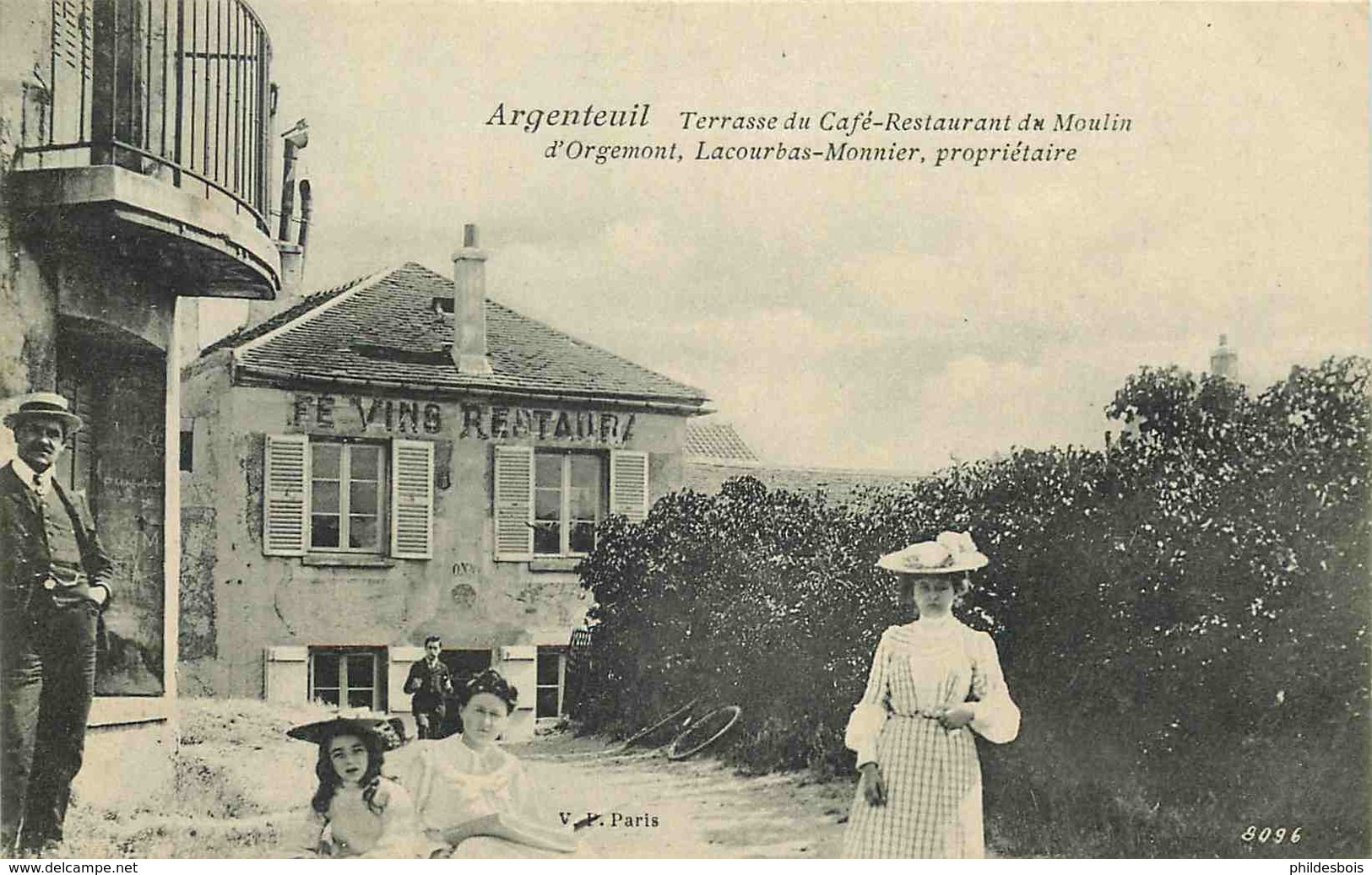 VAL D'OISE  ARGENTEUIL  Térrasse Du Café Restaurant Du Moulin D'Orgemont - Argenteuil