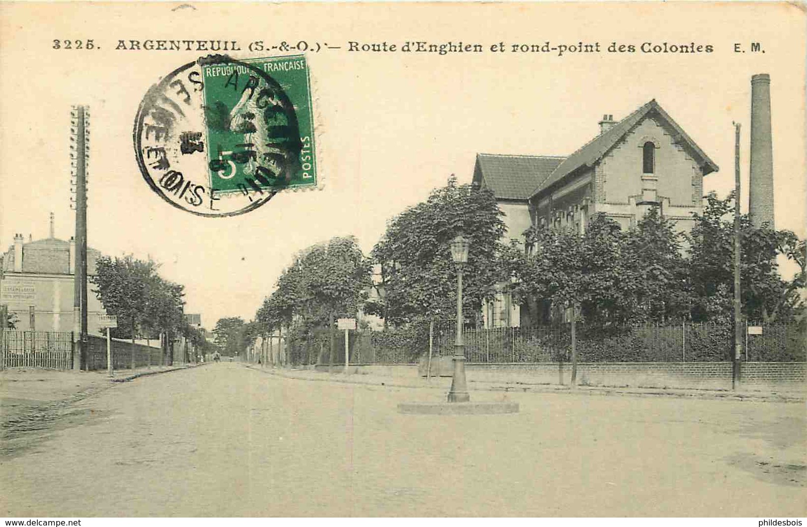 VAL D'OISE  ARGENTEUIL  Route D'Enghien Et Rond Point Des Colonies - Argenteuil