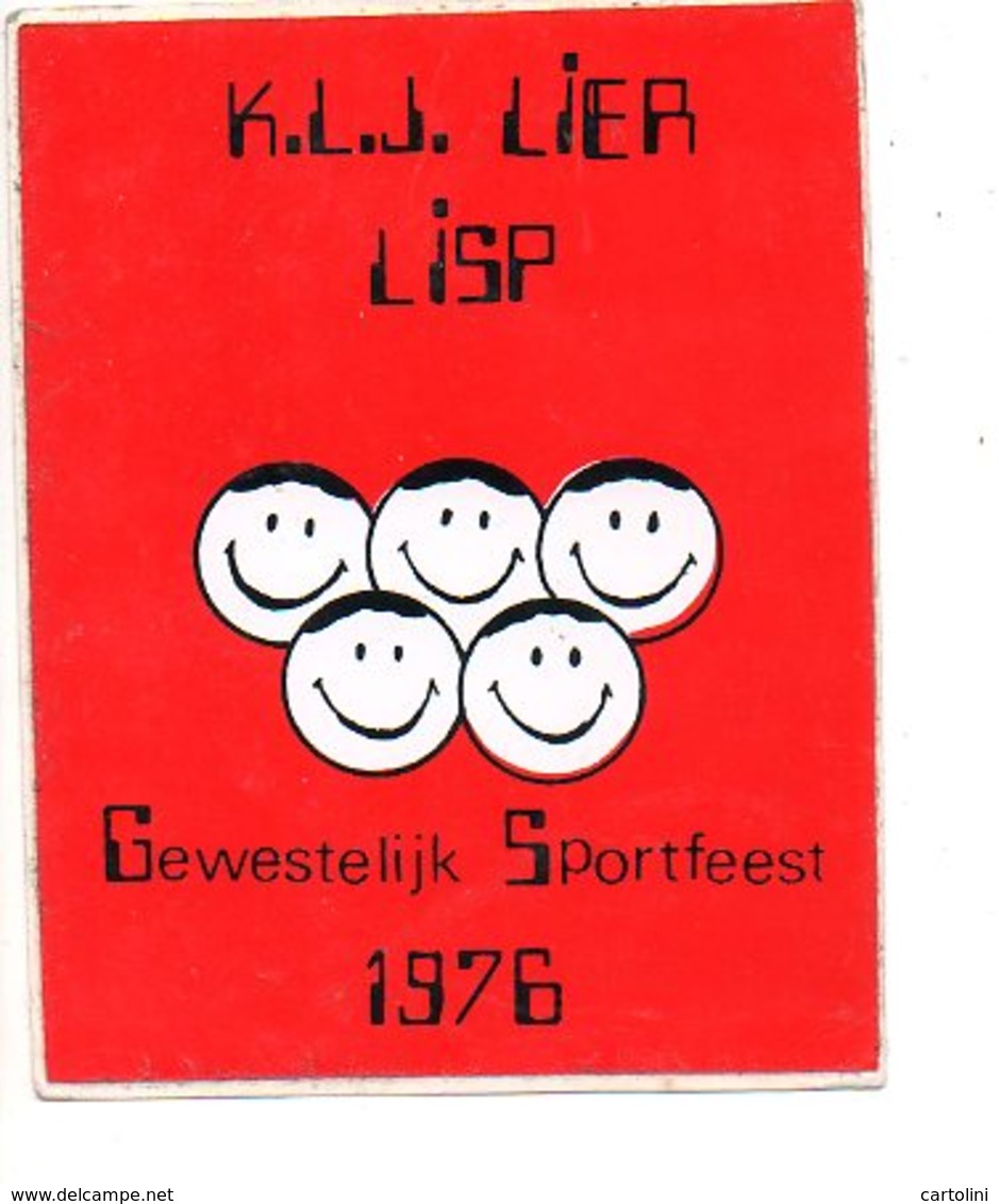 Sticker Autocollant KLJ LIER LISP  Reclame Publiciteit  Gewestelijk Sportfeest 1976 - Stickers