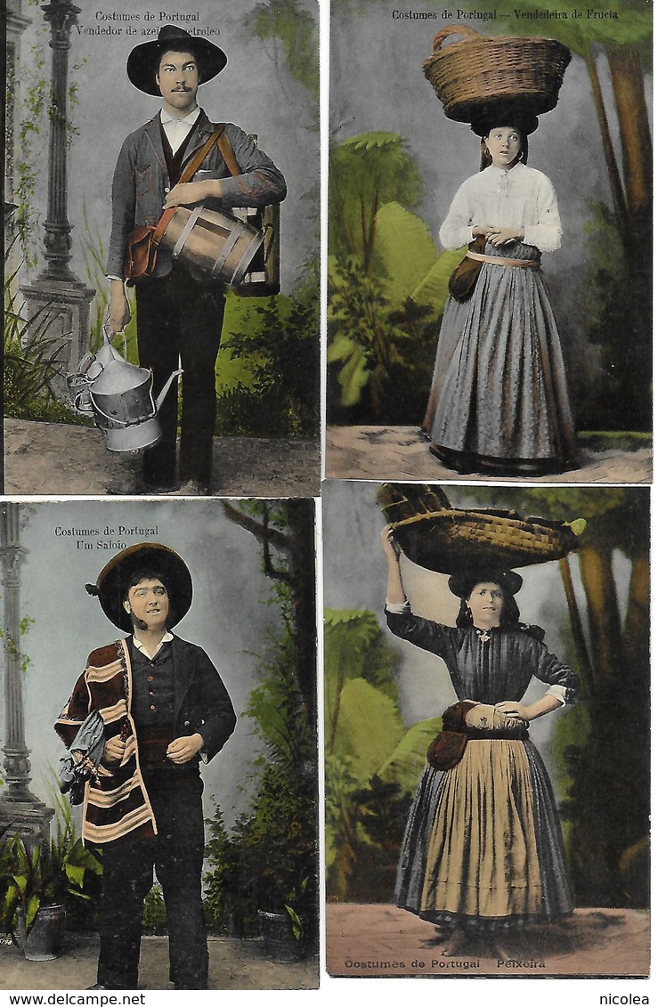 Costumes De PORTUGAL - Lot De 8 Cartes Postales Anciennes Des Métiers Non Postées Parfait état Voir Les 3 Scans - Autres & Non Classés