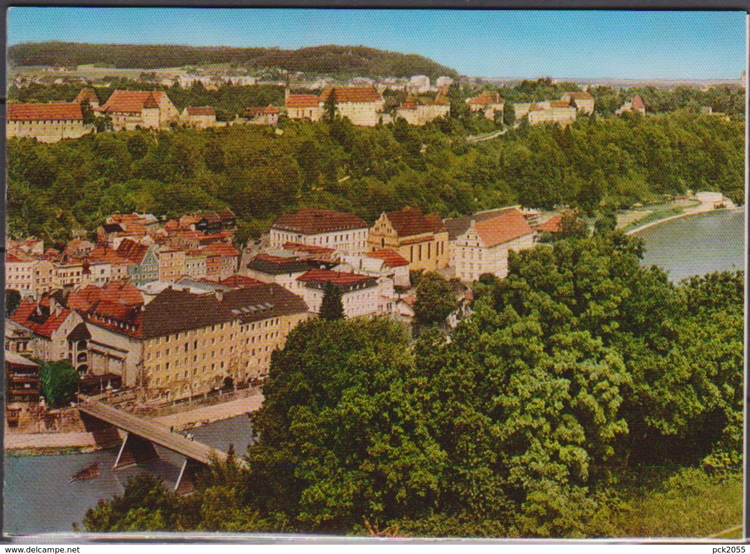 Burghausen Panoramafaltkarte 3teilig Ungelaufen  AK 577 - Burghausen