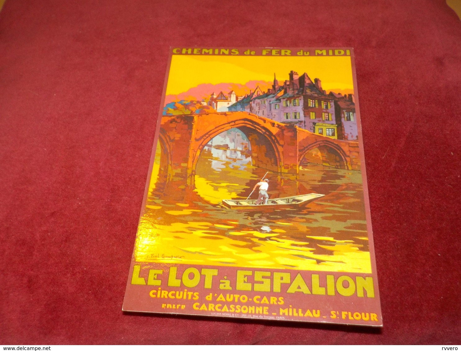 CARTE POSTALE ESPALION LOT PUBLICITE - Other & Unclassified