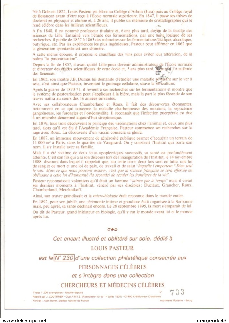 DOCUMENT LOUIS PASTEUR - Louis Pasteur