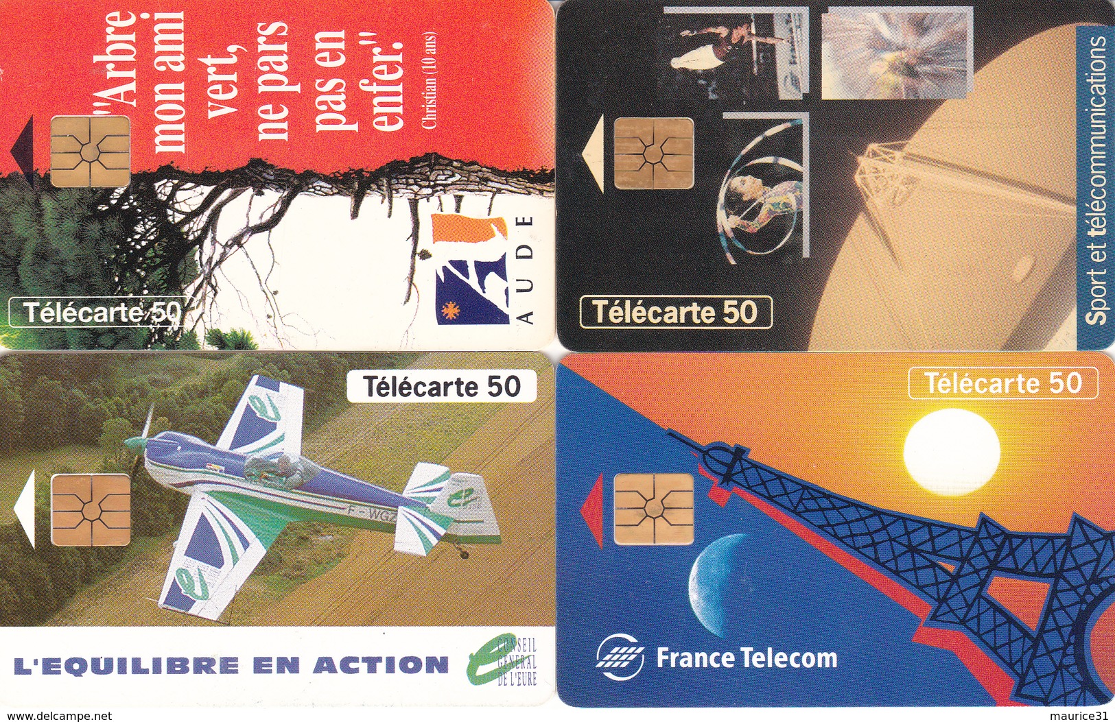 4 Télécartes (bon état) - Lots - Collections