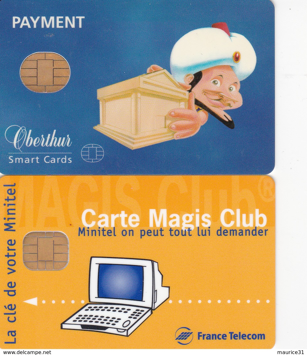 2 Cartes Magis Et Oberthur (bon état) - Tarjeta Bancaria Desechable