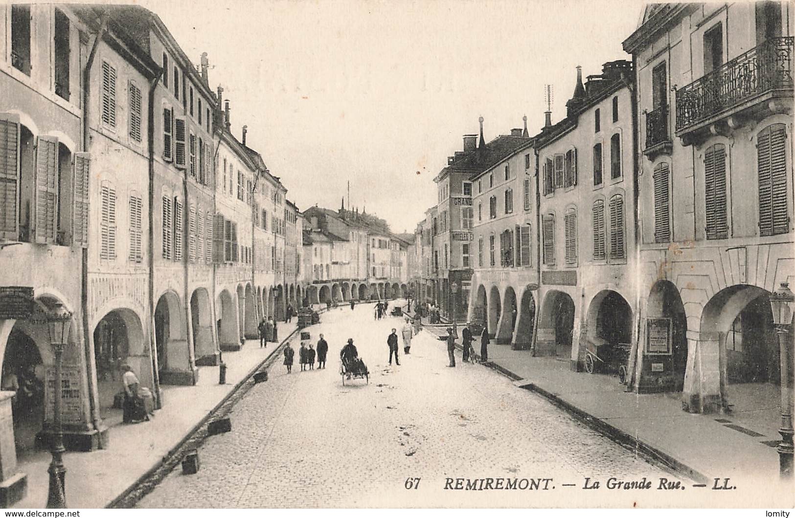 88 Remiremont La Grande Rue Cpa Carte Ecrite En 1915 - Remiremont