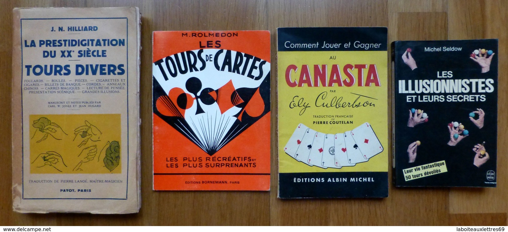 4 LIVRES PRESTIDIGITATION-LES TOURS DE CARTES-LES ILLUSIONNISTES-CANASTA-TOURS - Jeux De Société