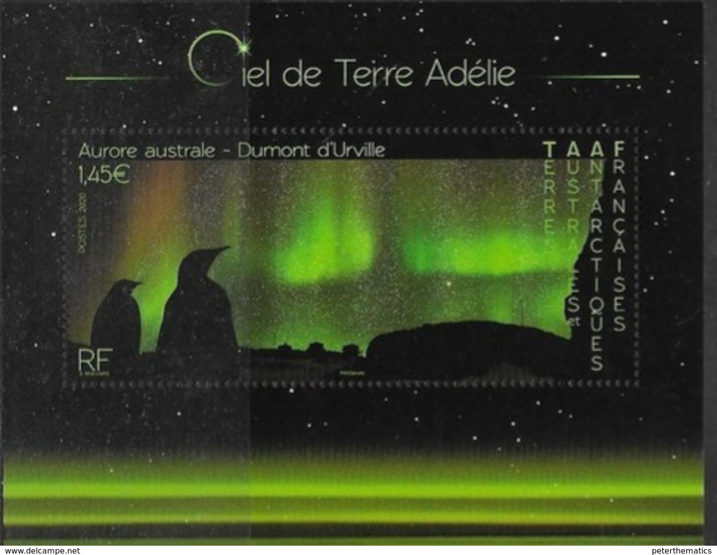 TAAF ,  FRENCH ANTARCTIC, 2020, MNH, BIRDS, PENGUINS, POLAR SKIES,  S/SHEET - Autres & Non Classés