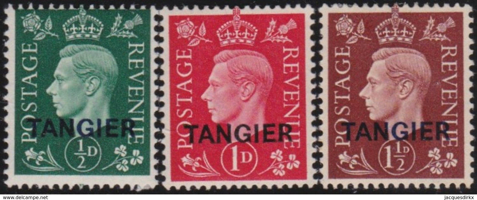 Tangier   .    SG  .    245/247     .    *     .   Mint-hinged      .   /   .   Ongebruikt - Morocco Agencies / Tangier (...-1958)