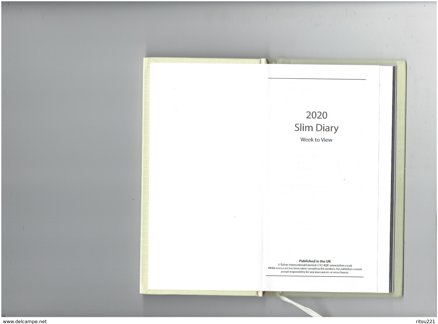 Agenda 2020 DIARY - Petit Carnet - Illustration Chien Teckel  - - Autres & Non Classés