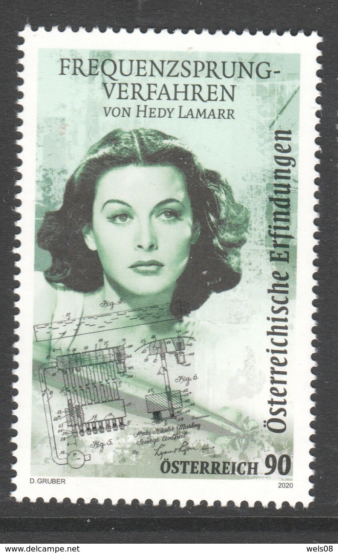 Österreich 2020: "Frequenzsprungverfahren-Hedy Lamarr" Postfrisch (s. Foto) - Ungebraucht