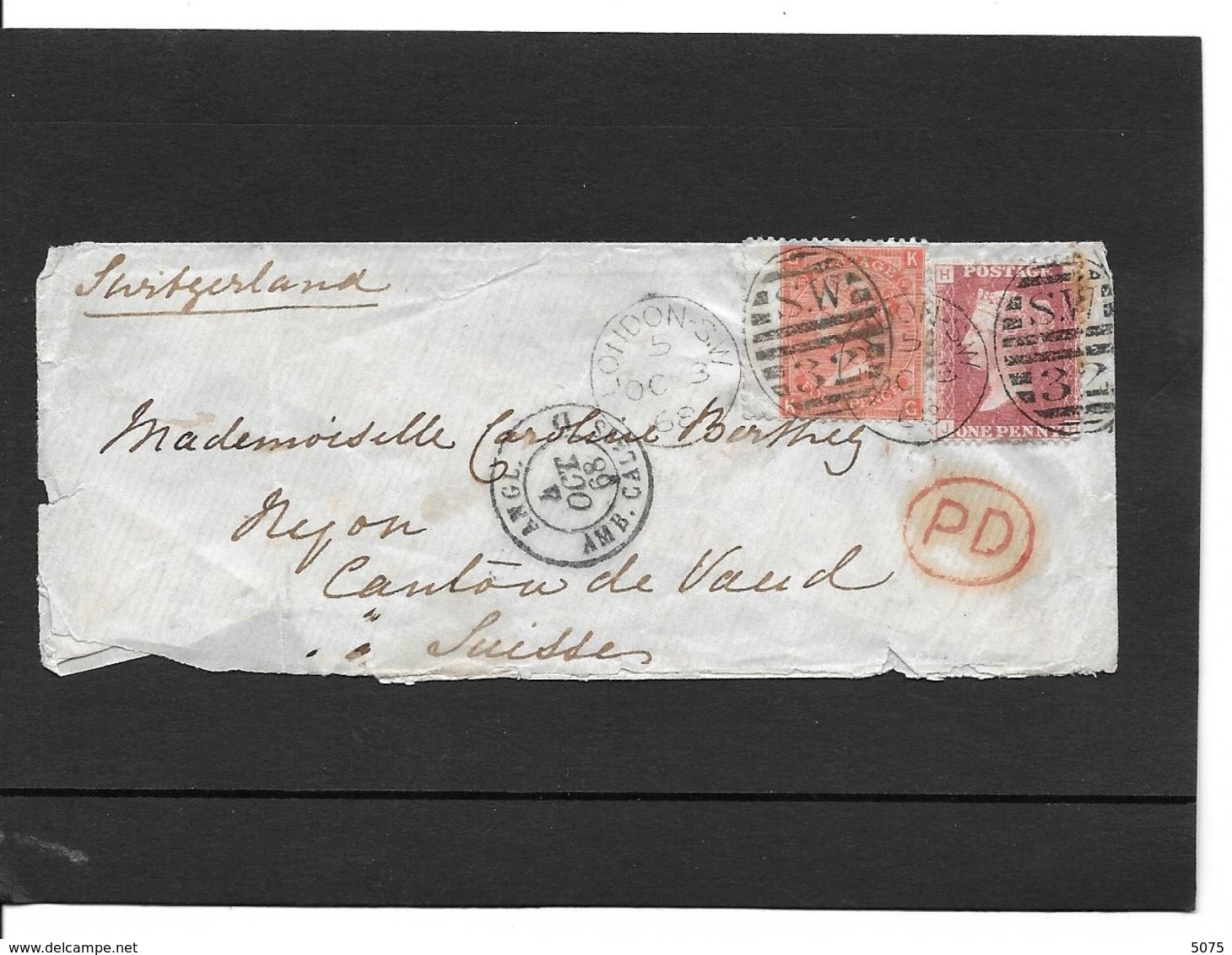 3.10.1868  LONDON  St G 43 Pl 104 + St G 93 Pl10 - Brieven En Documenten