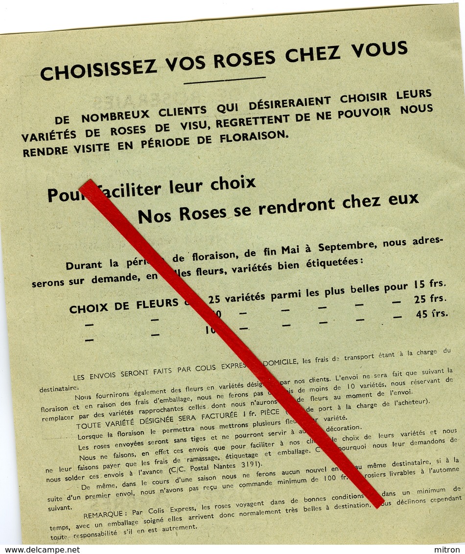 LES ROSES ANGEVINES Etablissements Horticoles PAJOTIN-CHEDANE, à La Maitre-école, Angers. - Jardinage