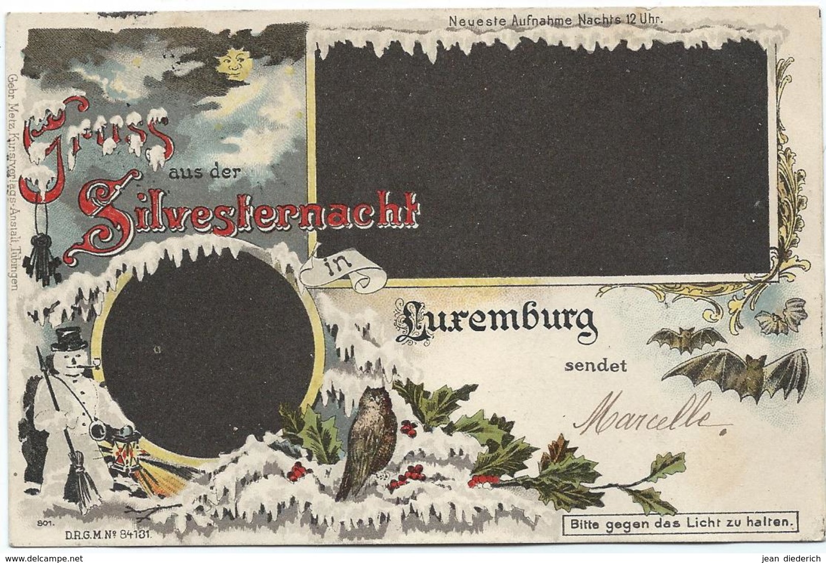 Luxemburg - Gruss Aus Der Sylvesternacht (halte Gegen Das Licht - Ca. 1897) - Sonstige & Ohne Zuordnung