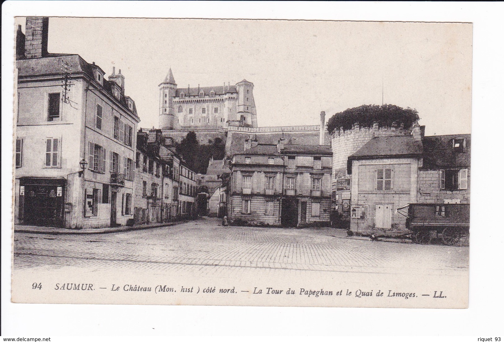 94 -  SAUMUR - Le Château. La Tour Du Papeghan Et Le Quai De Limoges - Saumur