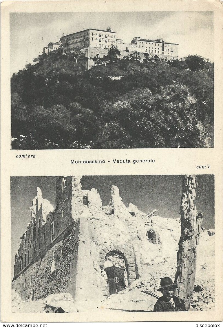 Y5236 Cassino (Frosinone) - Abbazia Di Montecassino - Veduta Generale - Com'era Com'è / Non Viaggiata - Altri & Non Classificati