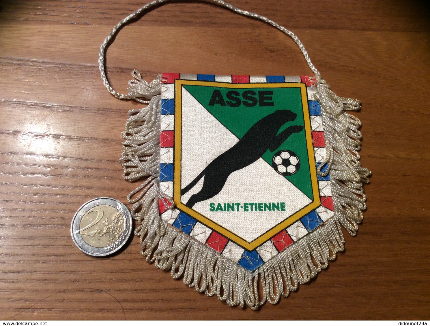 Fanion Football «ASSE - SAINT-ETIENNE» (Panthère) - Kleding, Souvenirs & Andere