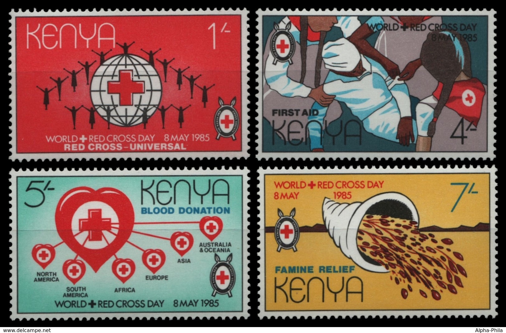 Kenia 1985 - Mi-Nr. 326-329 ** - MNH - Rotes Kreuz / Red Cross - Kenia (1963-...)