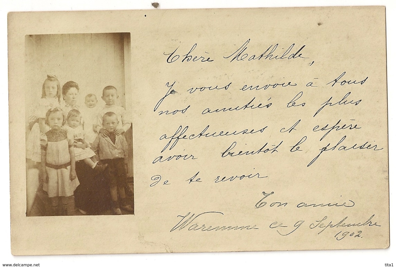 8 - Photo D'une Famille De Waremme Le 09 Septembre 1902 - Borgworm
