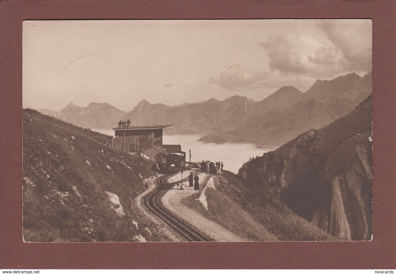 Ligne Des Rochers De Nye - Station DENT DE JAMAN - 1917 - Roche