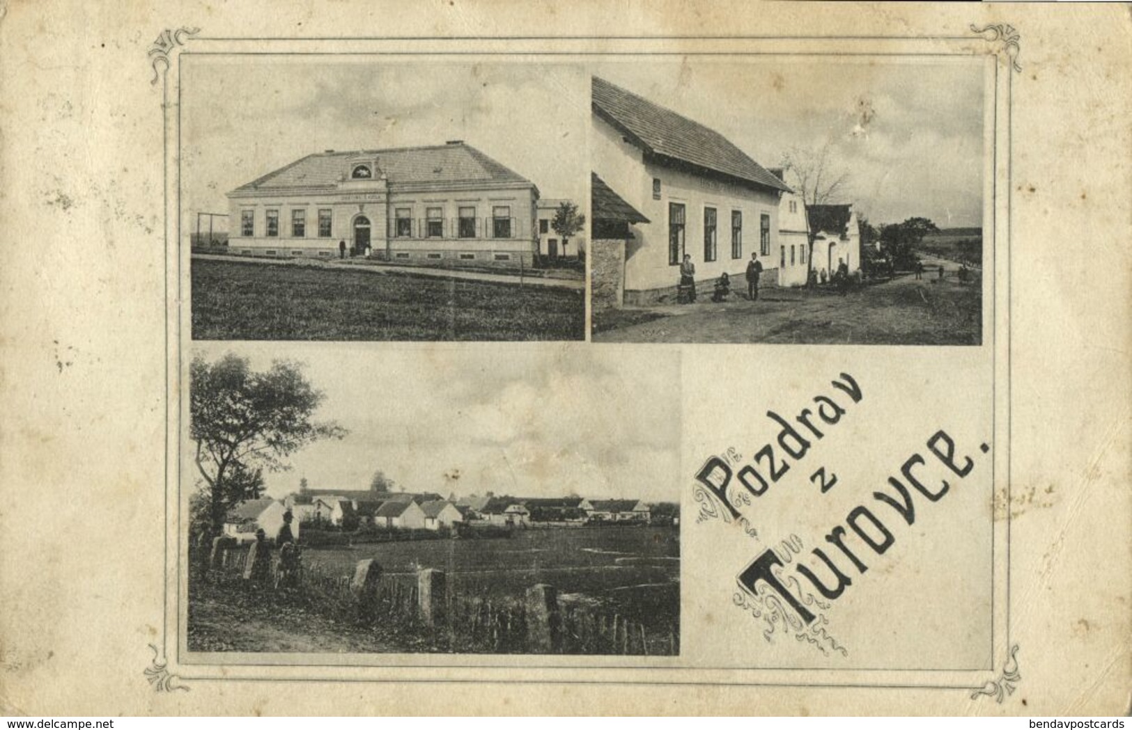 Slovakia, TUROVCE, Multiview, Obecna Skola (1905) Postcard - Slowakei