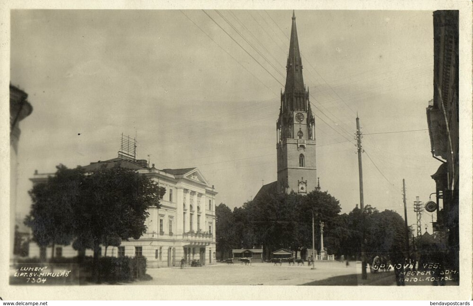 Slovakia, Spišská Nová Ves, Roman-Catholic Church (1930s) RPPC Postcard - Slowakei