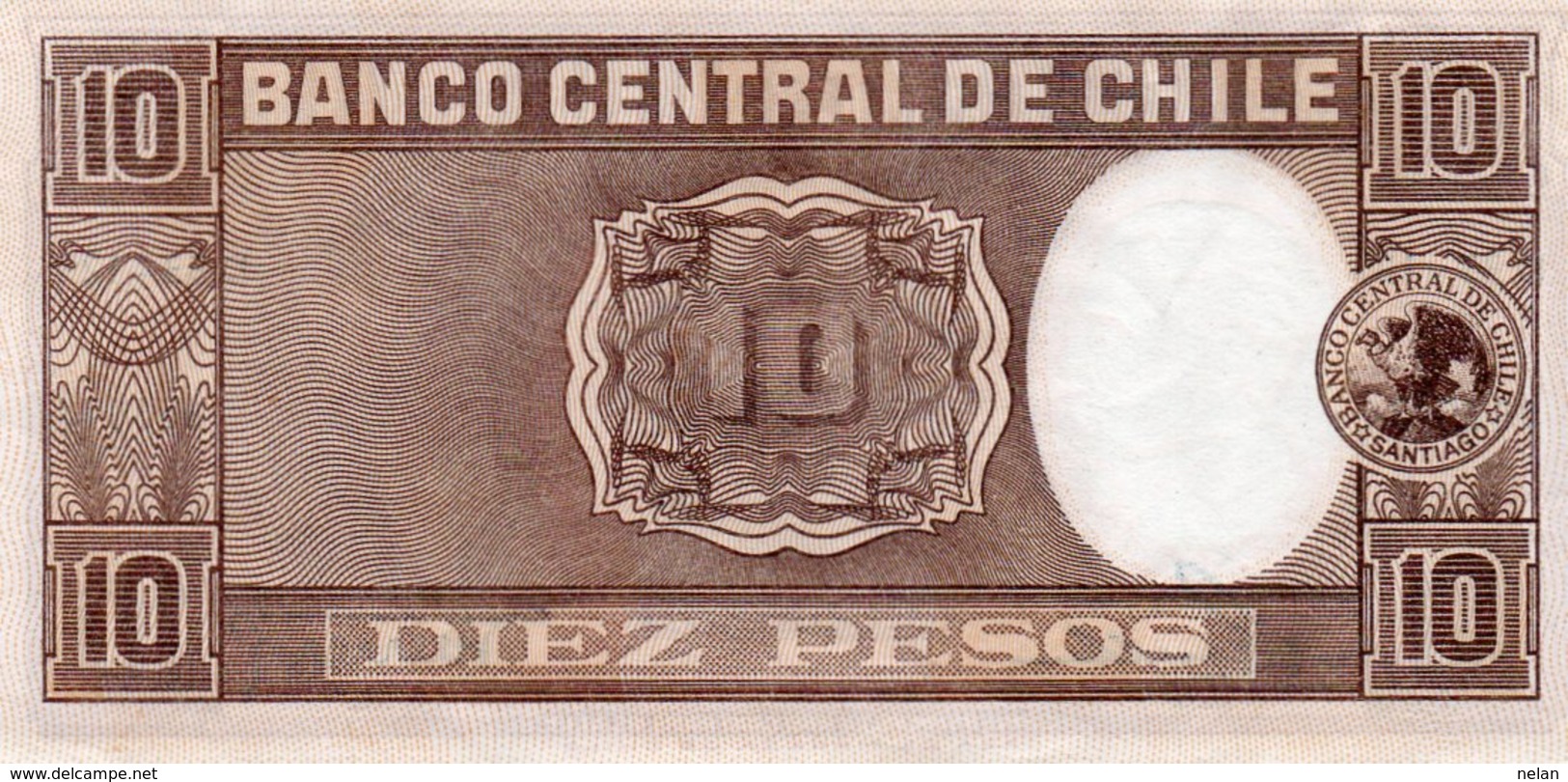 CHILE 10 PESOS 1958  P-120  AUNC - Chili