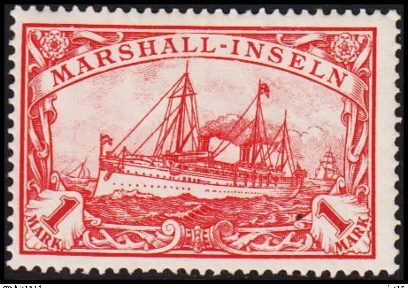 1901. MARSHALL-INSELN 1 MARK Kaiserjacht SMS Hohenzollern. (Michel 22) - JF319466 - Marshall-Inseln