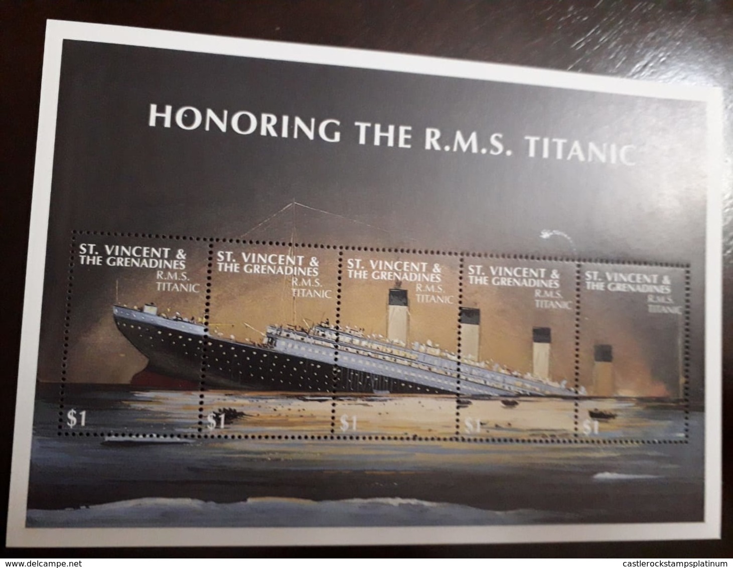 U) 2012, GRENADINES OF ST. VICENT, 100 ANNIVERSARY OF THE TITANIC, HONORING THE R.M.S TITANIC, MULTIPLE STAMPS, PERFORAT - St.Vincent & Grenadines