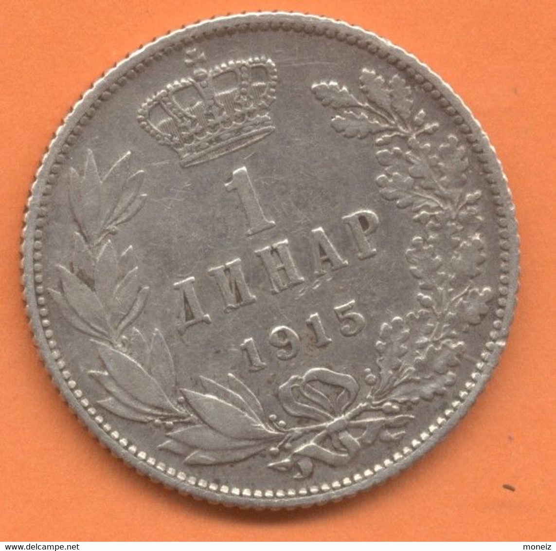 SERBIE 2 Dinara 1879  + 1 DINARA 1915   ARGENT // SILVER - Serbie