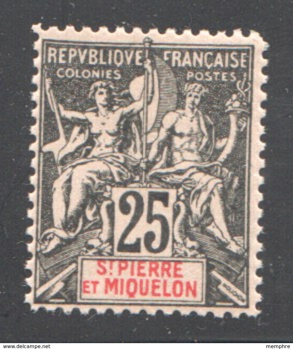 SPM  Groupe 25 Cent Yv 66 * Faux De Fournier - Unused Stamps