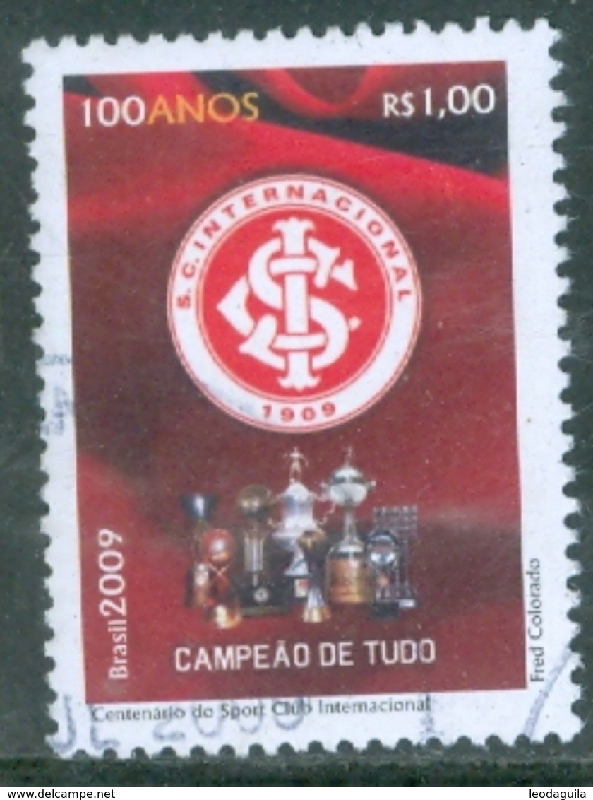 BRAZIL #3073    SPORT CLUB INTERNACIONAL - SOCCER -  FOOTBALL  -  USED - Used Stamps