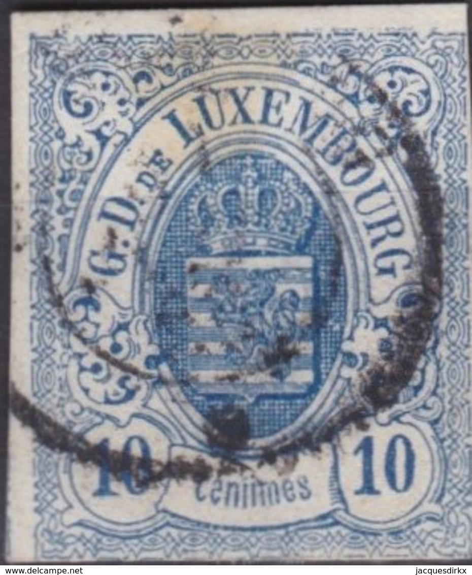 Luxembourg  .    Yvert    .   6   .     O   .  Oblitéré .   /   .   Gebrucht - 1859-1880 Wappen & Heraldik