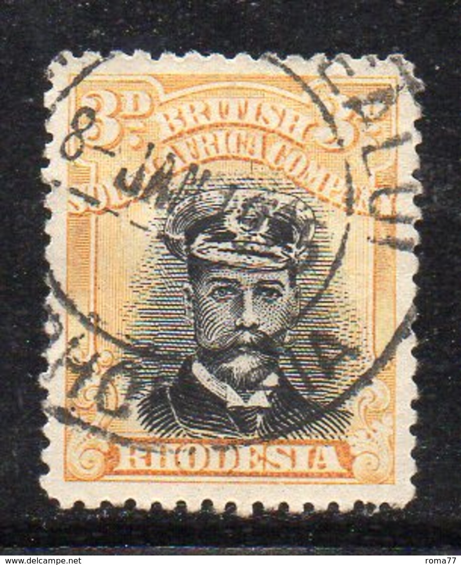 APR2525 - RHODESIA Company 1913,  Yvert N. 44 Usato  (2380A) Dent 14 - Altri & Non Classificati