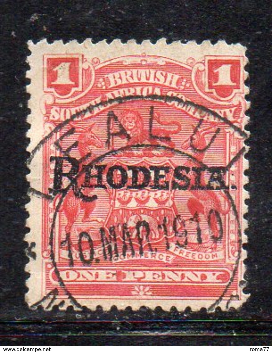 APR2655 - RHODESIA Company 1909,  Due Valori Usati  (2380A) - Altri & Non Classificati