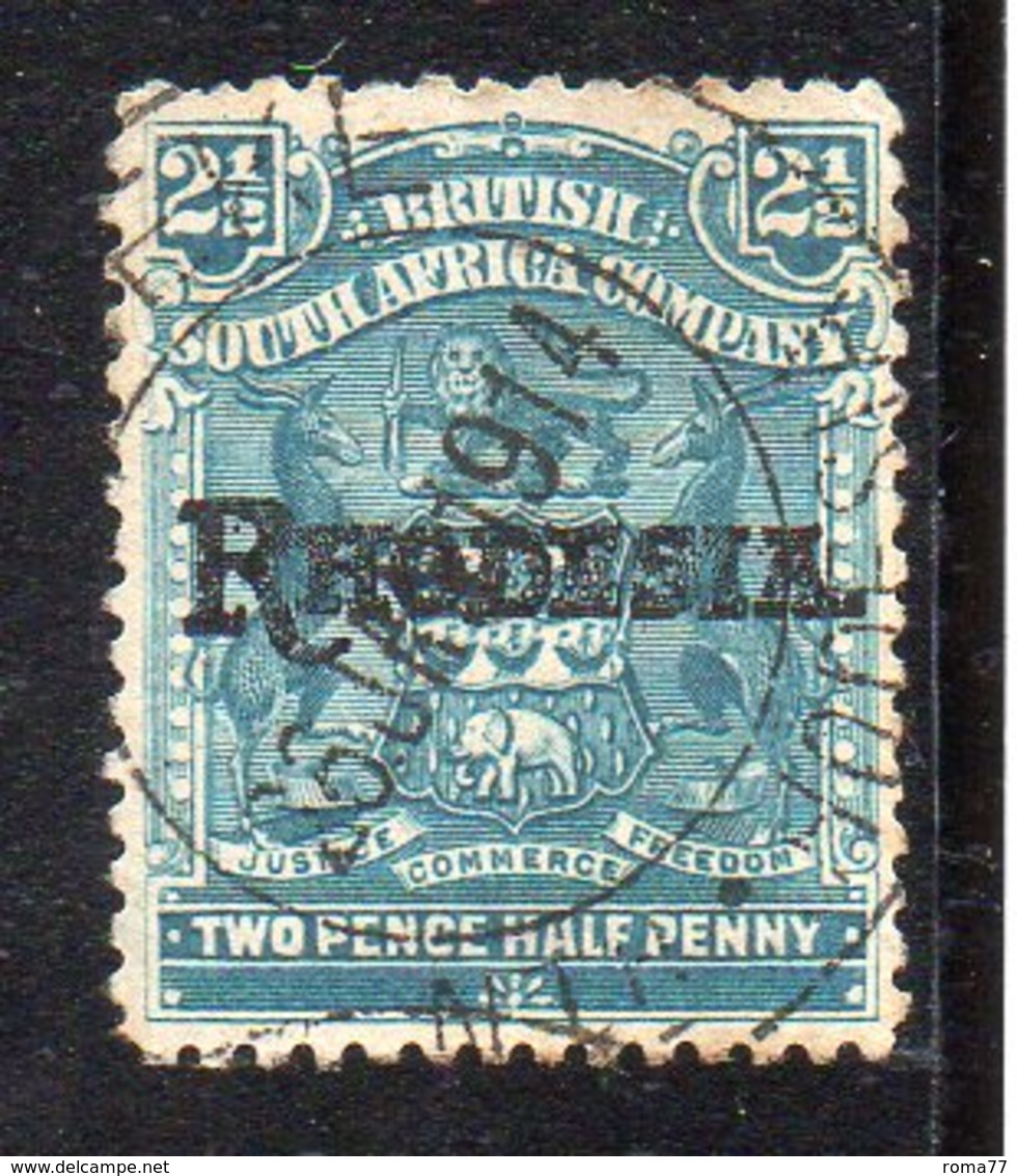 APR2655 - RHODESIA Company 1909,  Due Valori Usati  (2380A) - Altri & Non Classificati