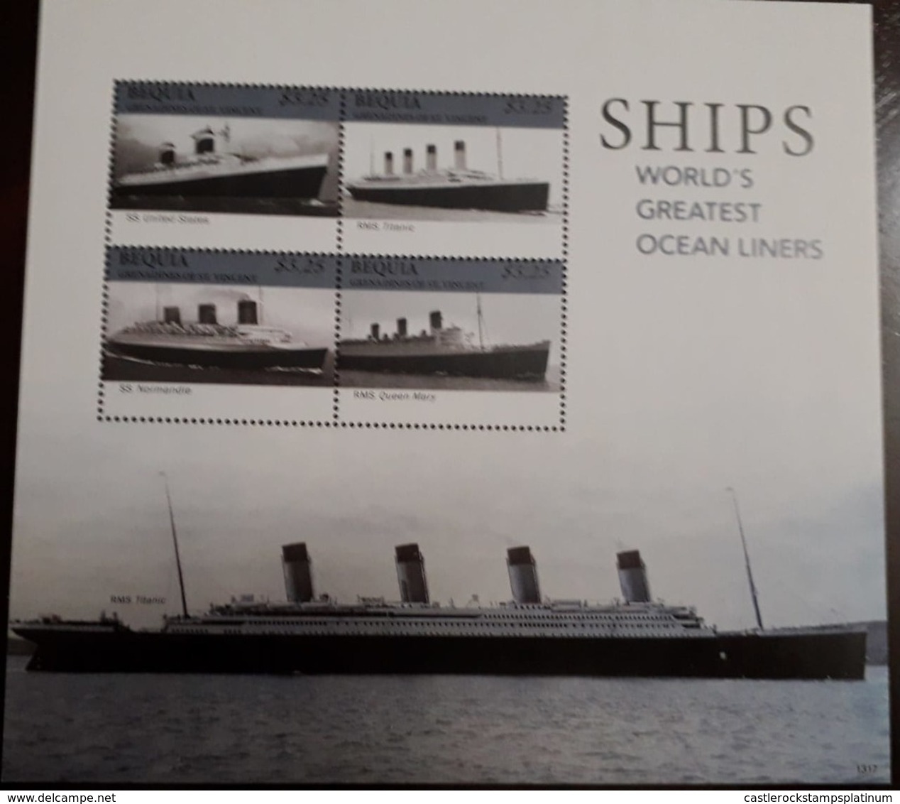 U) 2012, GRENADINES OF ST. VICENT, SHIPS WORLD'S GREATEST OCEAN LINERS, MULTIPLE STAMPS, PERFORATED - St.Vincent & Grenadines