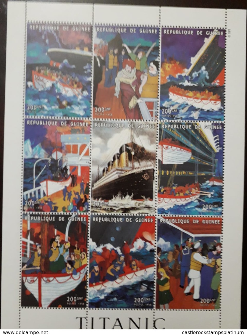 U) 2012, REPUBLIC OF GUINEA,  TITANIC, MULTIPLE STAMPS, PERFORATED - Guinea-Bissau