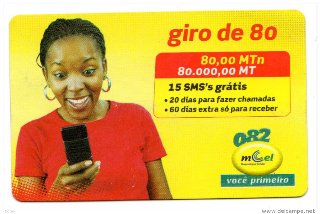 MOZAMBIQUE RECHARGE GIRO 80 000 Mt Année 2009 - Moçambique