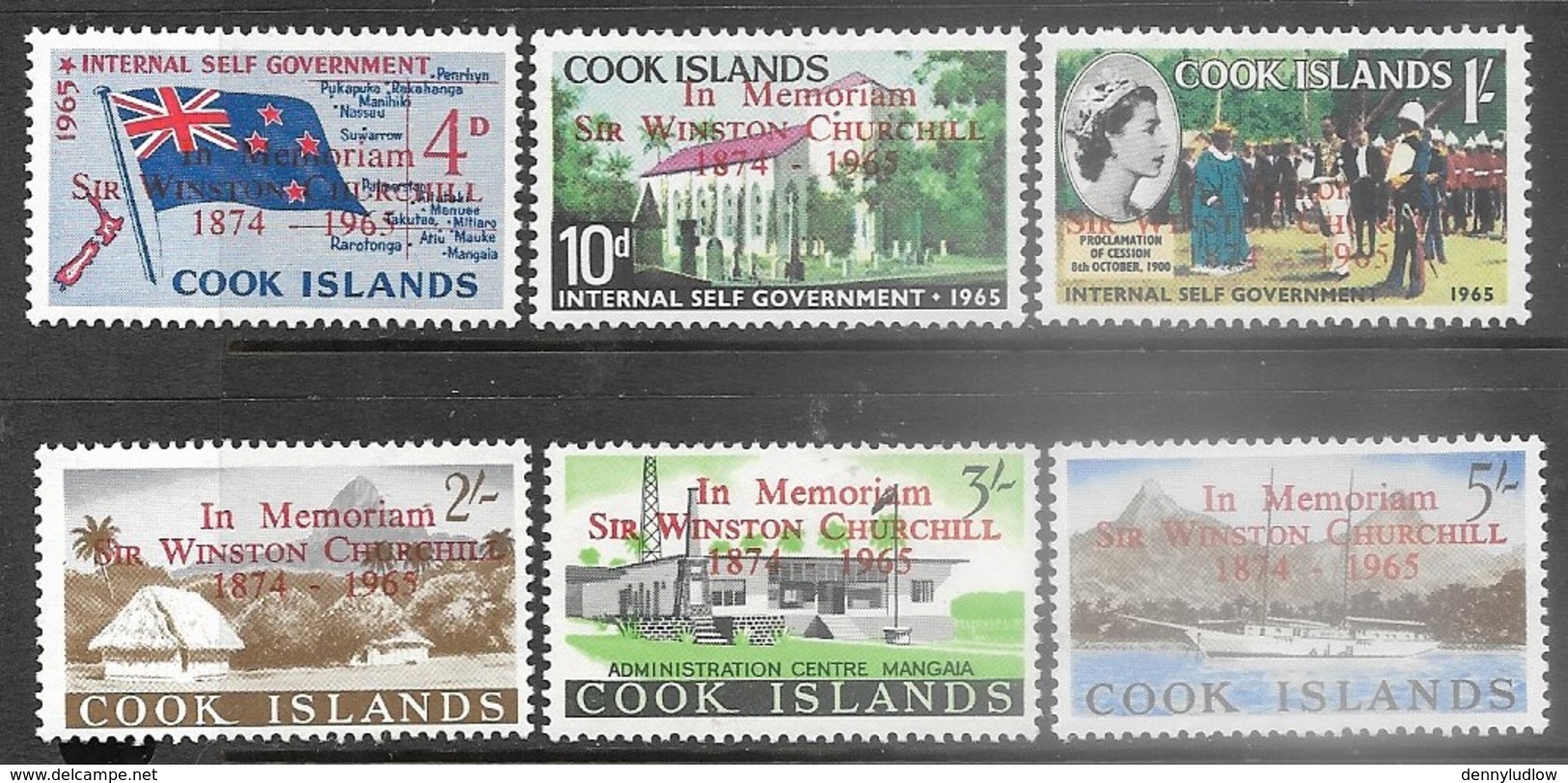 Cook Islands  1966   Sc#164-9    Churchill Set   MNH   2016 Scott Value $12.50 - Cook