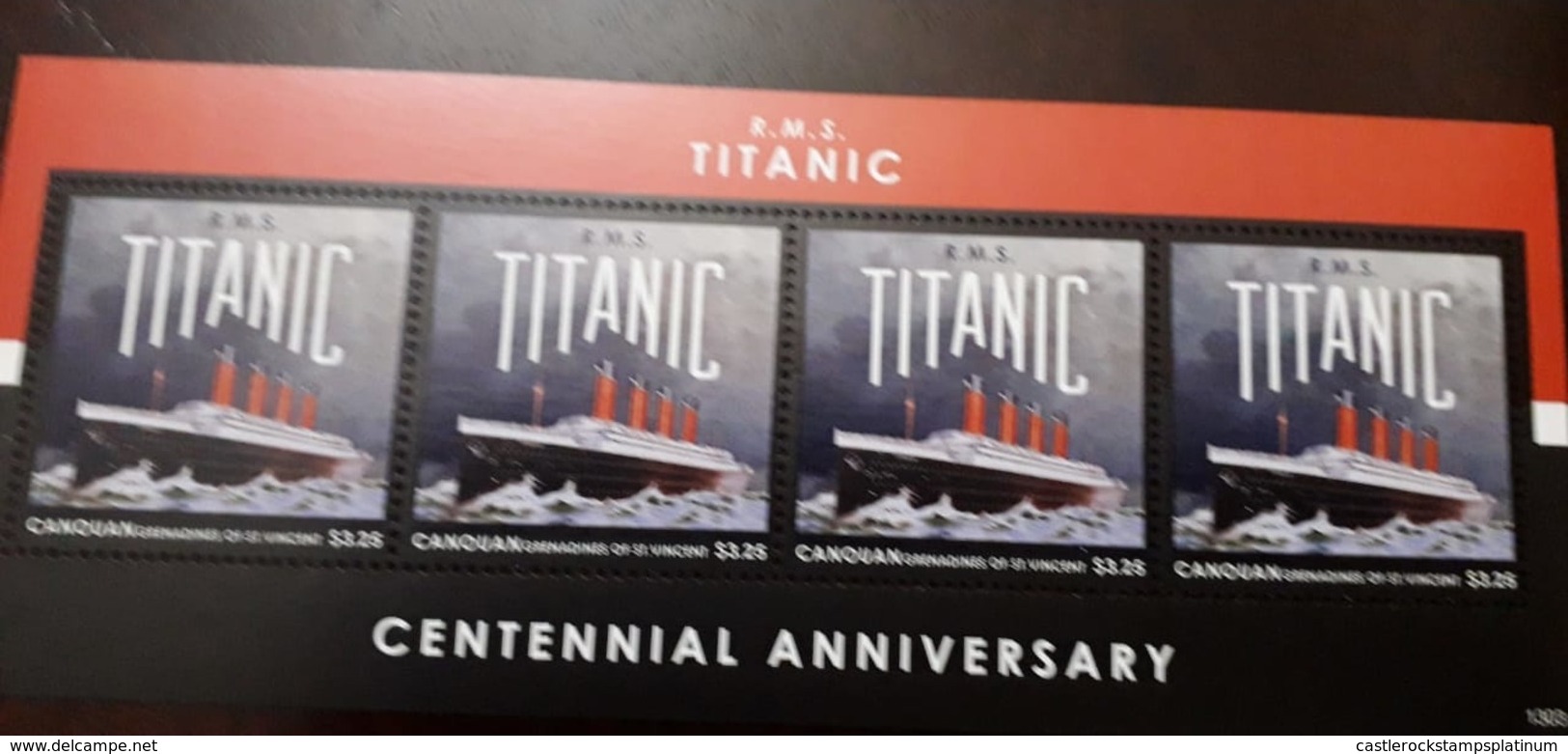 U) 2013, GRENADINES OF ST. VICENT, 100 ANNIVERSARY OF THE TITANIC , MULTIPLE STAMPS, PERFORATED B4 - St.Vincent & Grenadines