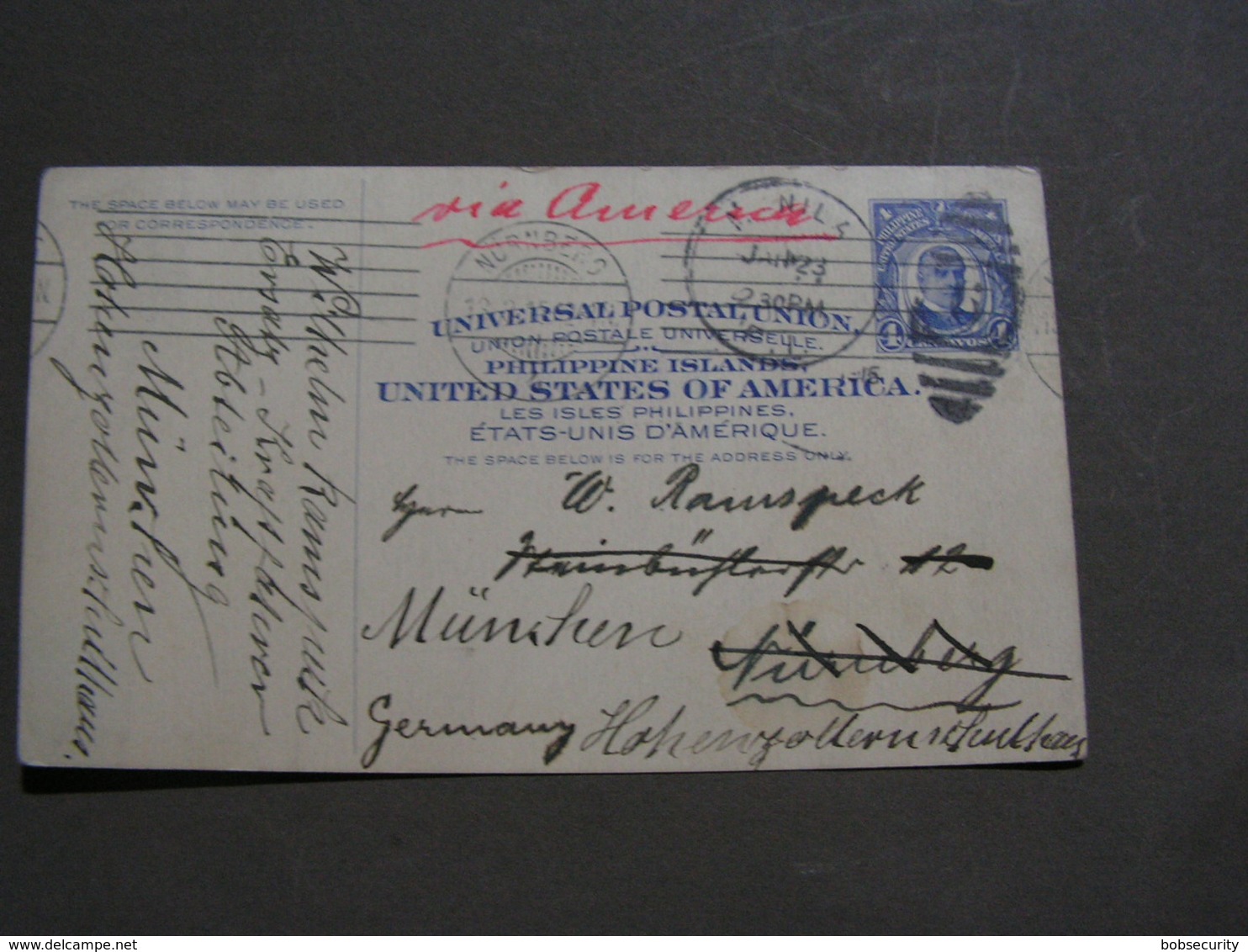 Manila Card 1915  To München - Filippijnen