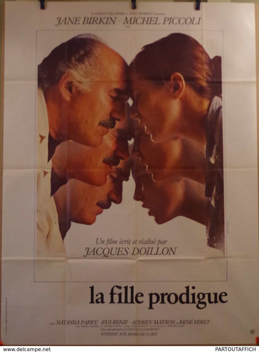 AFF CINE ORIG LA FILLE PRODIGUE 160X120 (Jacques Doillon) Jane Birkin Michel PIccoli 1981 - Affiches & Posters