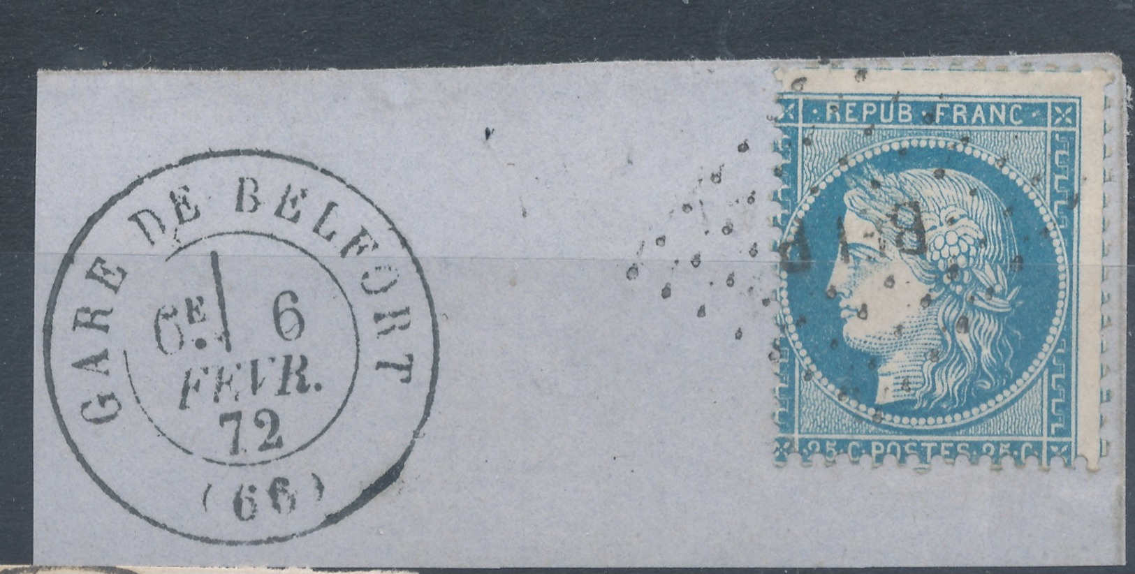 N°60 CACHET GARE. - 1871-1875 Ceres