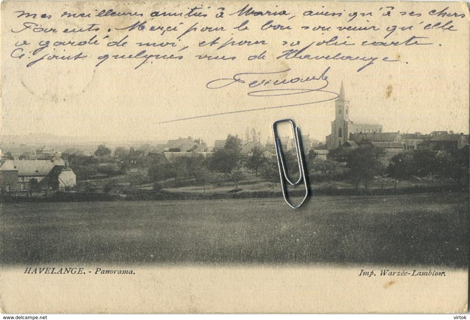 Havelange : Panorama  ( Ecrit 1904 Avec Timbre ) - Havelange