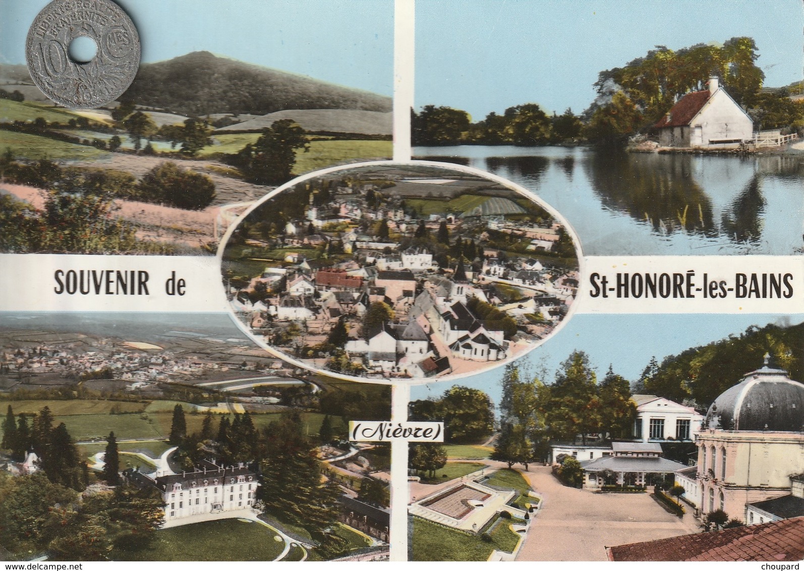 58 - Carte Postale Semi Moderne Dentelée  SOUVENIR De SAINT HONORE LES BAINS  Multi Vues - Saint-Honoré-les-Bains