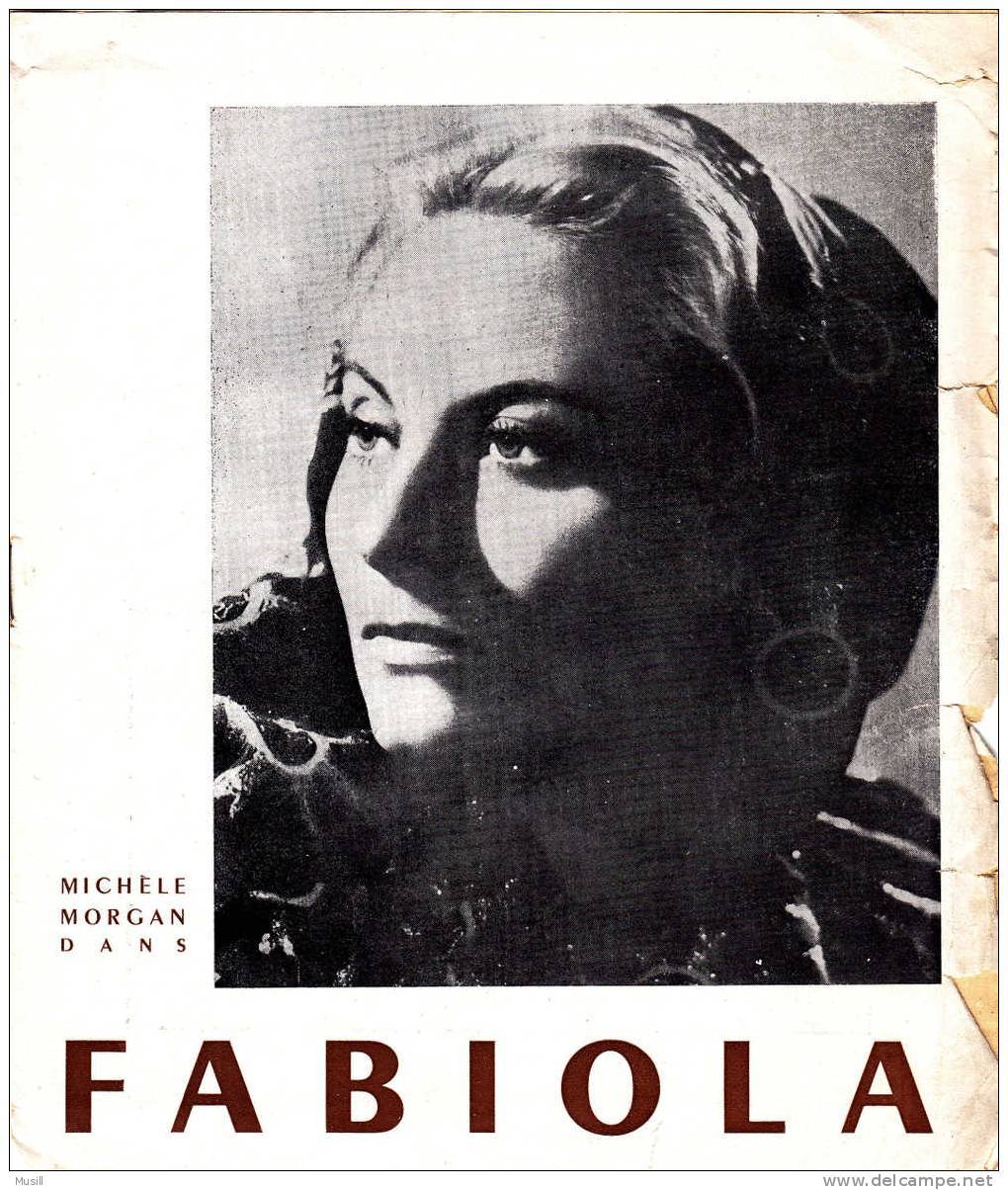 Programme Du Film Fabiola Avec Michèle Morgan Et Michel Simon Projeté à Limoges Vers 1950. - Programmes