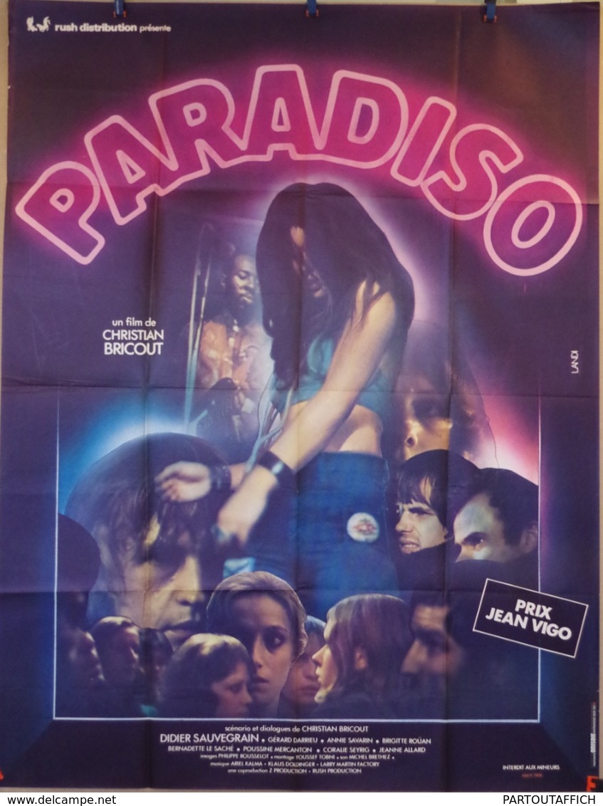 AFF CINE ORIG PARADISO 120X160 Christian Bricout 1977 - Manifesti & Poster