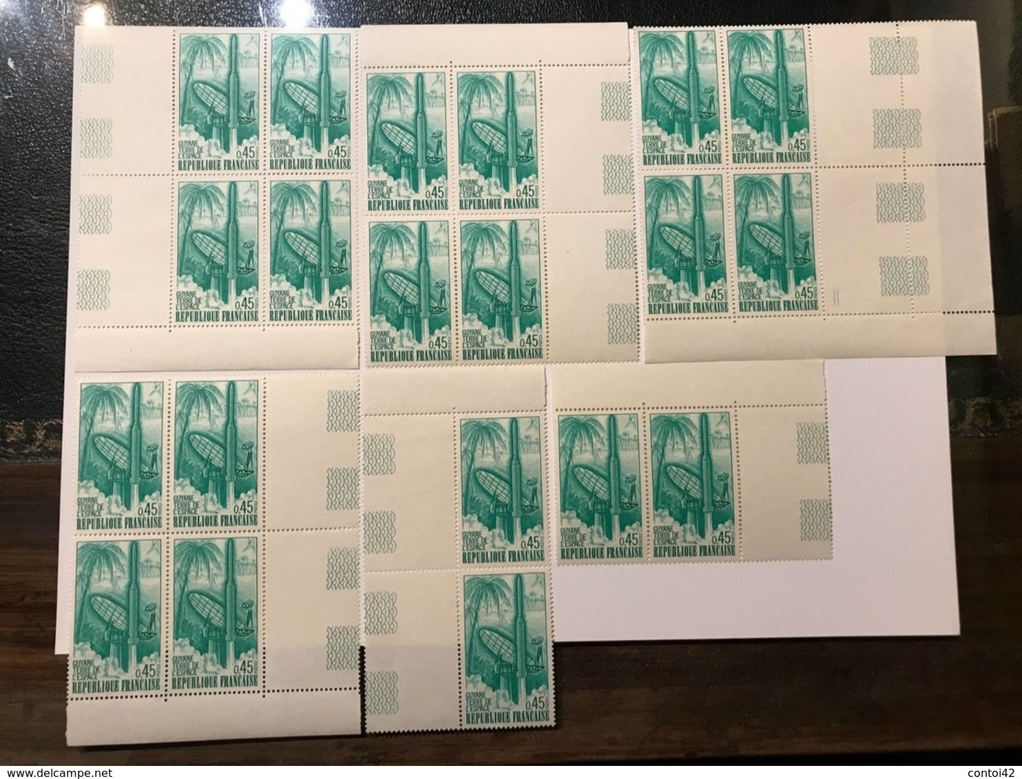 GUYANE TERRE DE L'ESPACE FUSEE KOUROU LOT DE TMBRES 1970 POSTES LOT - Unused Stamps