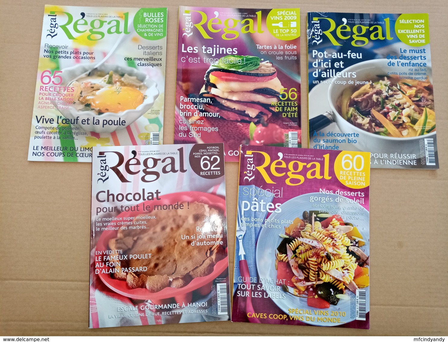 Lot De 10 Revues " Régal " Tous Les Plaisir De La Table - Cooking & Wines